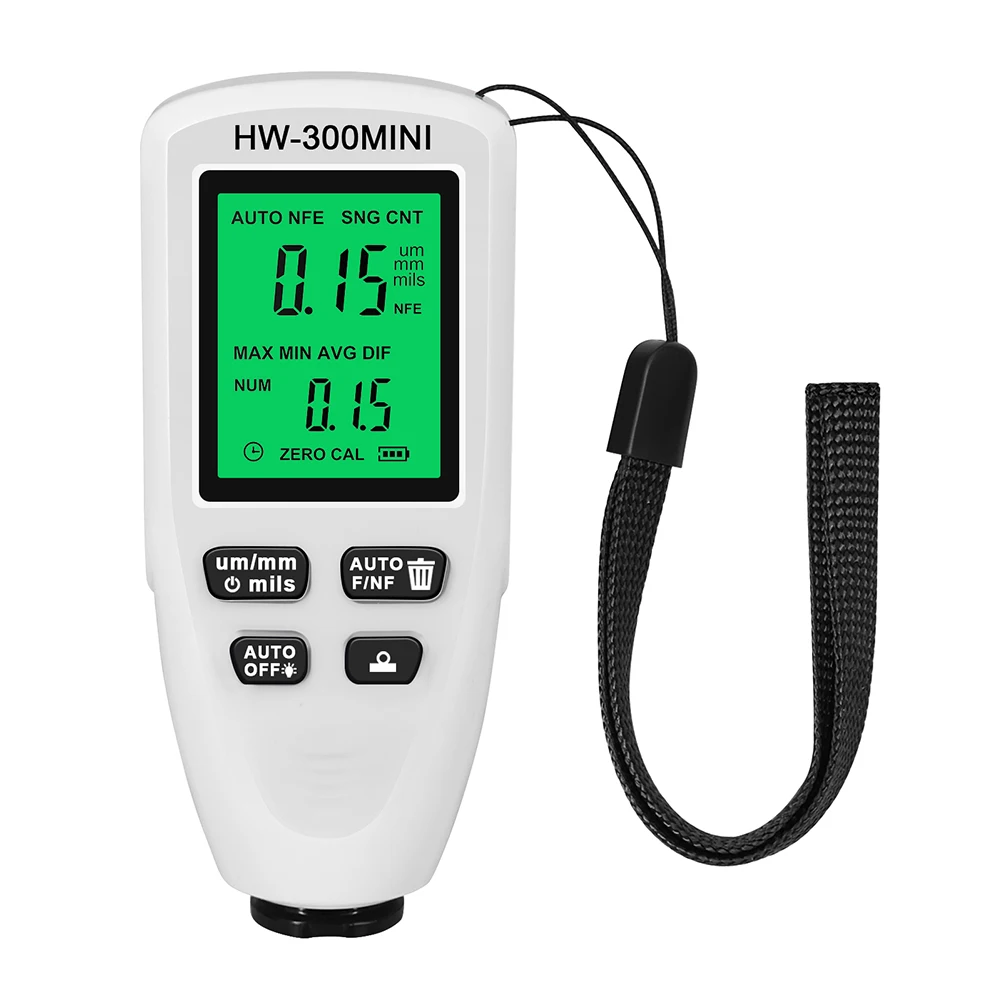 

HW-300MINI толщиномер покрытия 0-2000UM измерительные инструменты для краски цифровой автоматический измеритель краски физические измерительные приборы