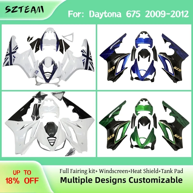 Fairing Body Kit for Triumph Daytona 675 R 2009-2012 ABS Injection Molded Color-Matched Motorcycle Panels Fairings PRO-2