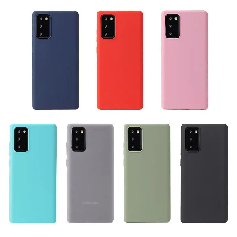 Matte silicone soft Candy color Case for Samsung Galaxy S20 Plus A51 A71 A31 A21 A21S A41 A12 A32 A42 5G Phone Back Cover Cases