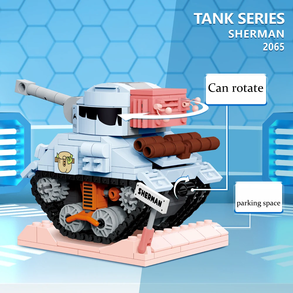 KNEW BUILT Military Mini Tank Building Blocks Kid Learning Toys Educational Bricks Model Construction Set for Children Restless