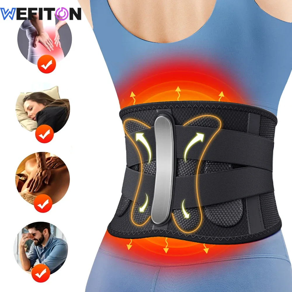 1PCS Back Brace for Women Men with Ergonomic Curved Spine Support Splints,Back Brace for Work,Heavy Lifting,Herniated Disc,Sport