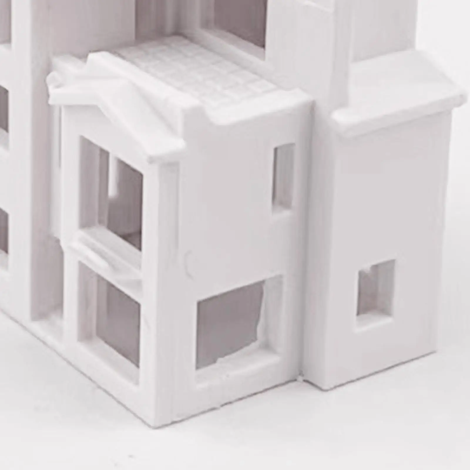 6x1:500 بيت الدمى فيلا منزل مصغر، حلي طاولة ركن القطارات، حلي مشهد منزل صغير للشارع المعماري