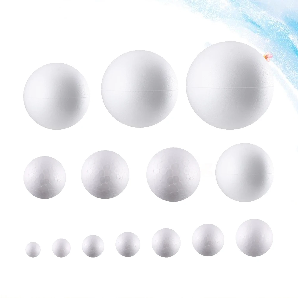 

250pcs Christmas Arts and Crafts for Kids Foam Ball Decoration DIY Mini Children White Ornament Father