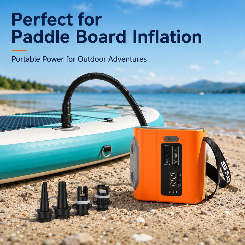 SIHAO Portable Electric MINI Outdoor Wireless Air Pump Inflatable Pumps with Inflatable Deflate for Beds Mats Swimming Ring
