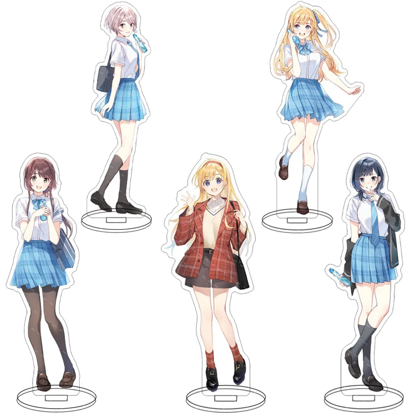 Figura de Anime de 16 CM, Chitose en la Botella de Ramune ‌ Chitose Saku Hiiragi Yuko Uchida Yua Aomi Haru Cos Adornos de Acrílico para Exhibición