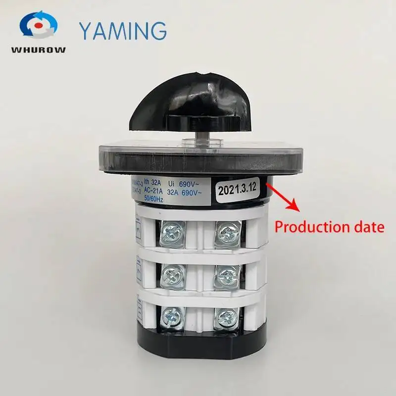 LW31 YMZ12-32/3 متعدد 0-7 مواقف تغيير الروتاري 660 فولت 32 أمبير ثلاث مراحل 3 أقطاب الفضة الاتصال 12 محطات كام التبديل #3