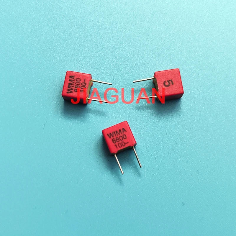 10PCS NEW RED WIMA FKP2 6800PF 100V PCM5 Audio 6.8NF hot sale 682 FKP-2 6800pF/100V 682/100V P5MM 6N8