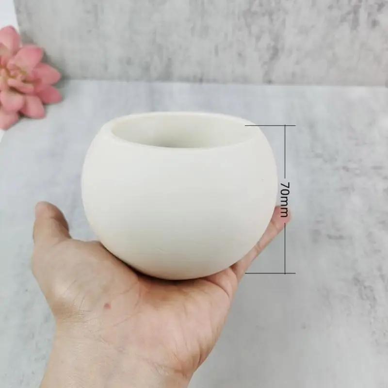 N2UE Circle Planter Silicone Mold Round Plaster Flower Pot Mold DIY Cup Mold Flower Vase Epoxy Resin Casting Mold