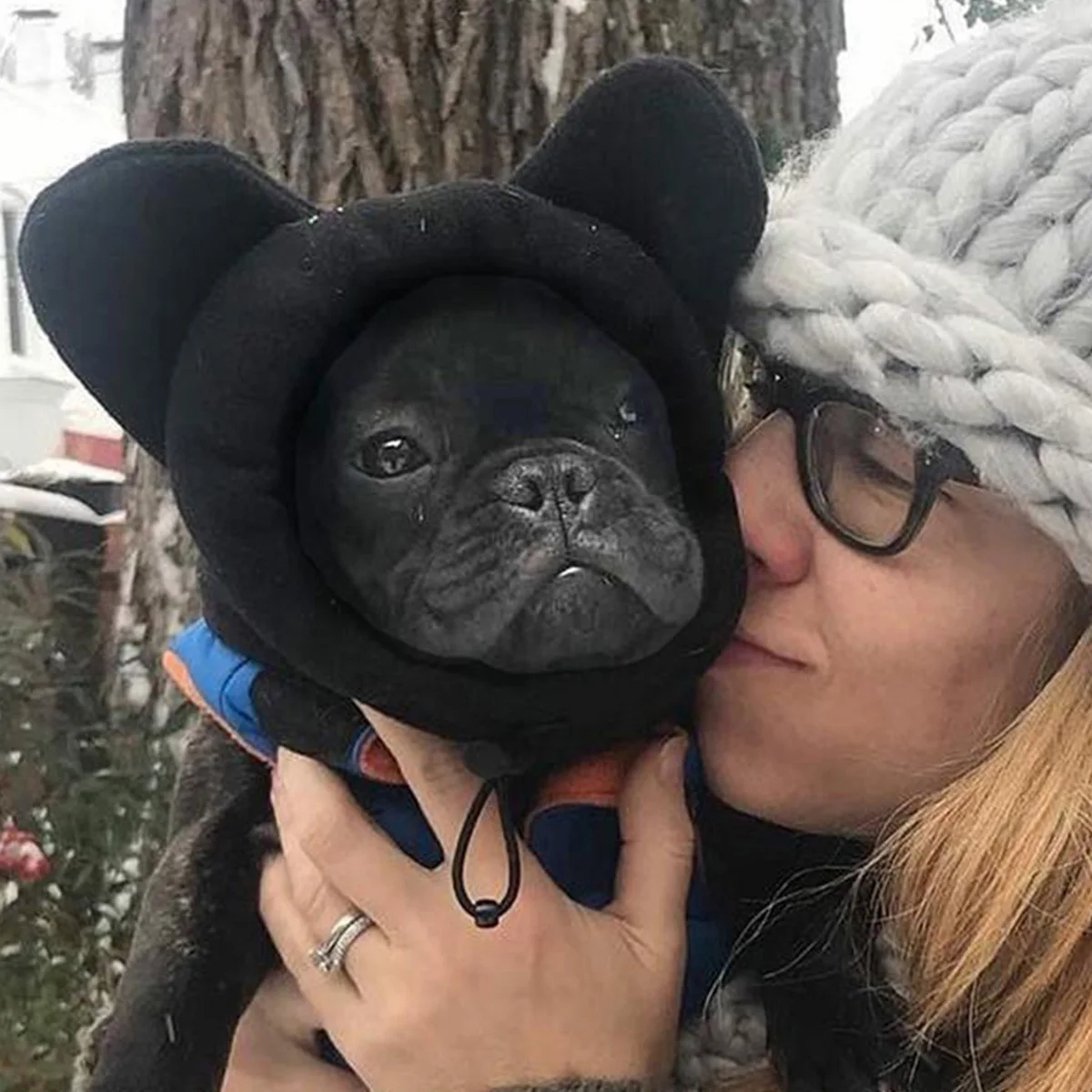 Cross-border new dog casual warm solid color cap pet cute hat pullover pet supplies polar fleece accessories Dog toy Ties Tie