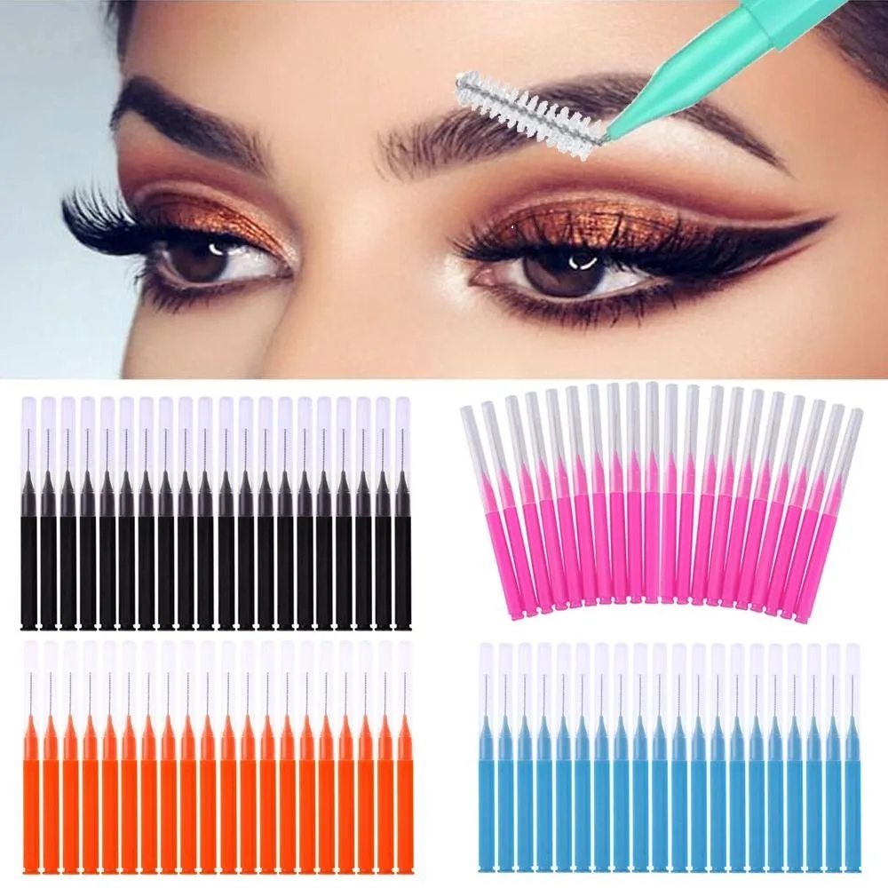 20Pcs Micro Beauty Makeup Tools Disposable Eyelash Brush Brow Lifting Mini Eyebrow Brush Brow Perm Brush