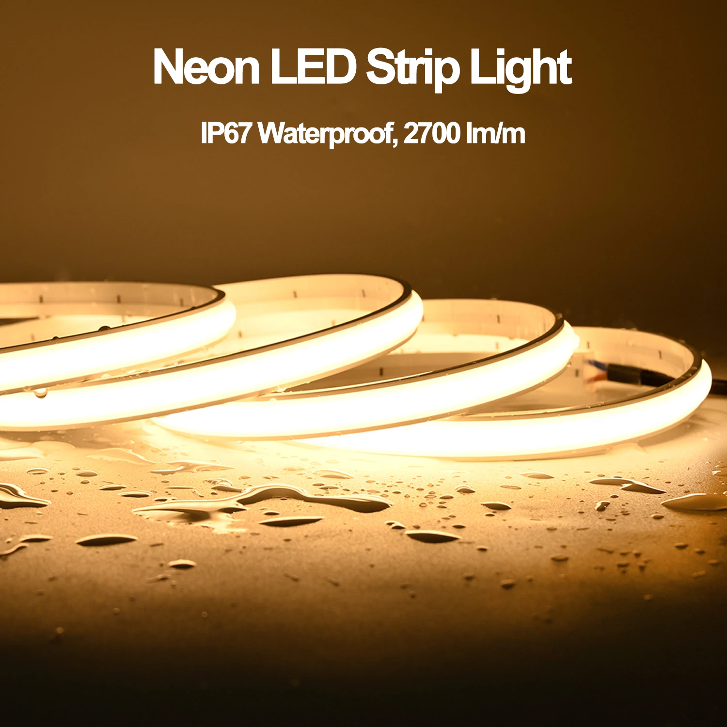 Dimmable LED Neon Strip Light 2700lm/m Super Bright IP67 Waterproof Neon Rope Light Flexible Linear LED Lights Lighting DC24V
