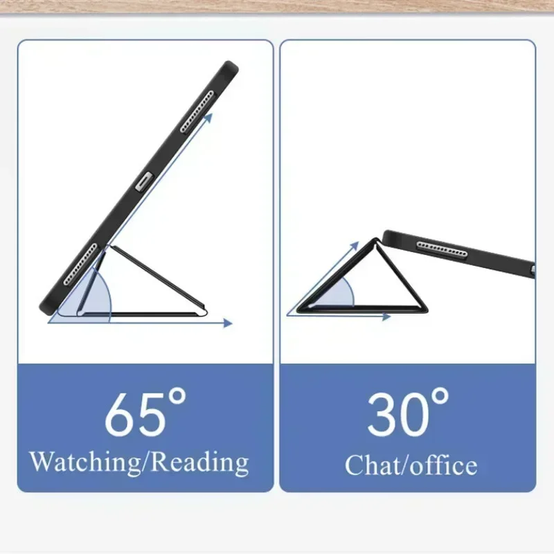 Étui intelligent pour tablette Lenovo Tab P12, support à trois volets, housse en TPU souple pour Xiaoxin Pad Pro 12.7, 2023 pouces, TBino 1David avec réveil automatique, 12.7