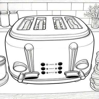 4-Slice Retro Style Automatic Toaster - Household Commercial Bread Breakfast Machine