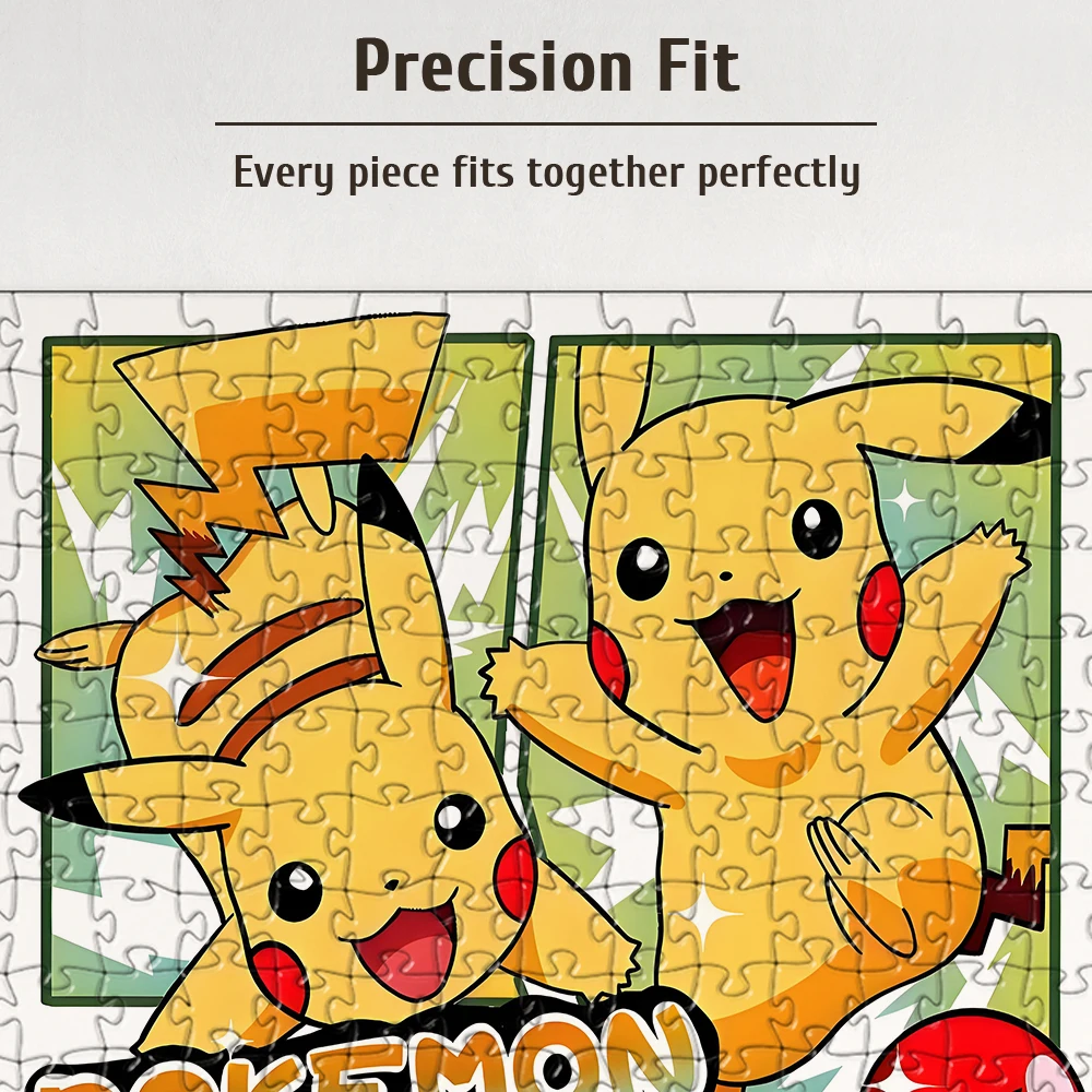 Pokemon Pikachu Wooden Puzzle Game - Choose from 108/200/300/500/1000 Pieces Various Difficulty Levels