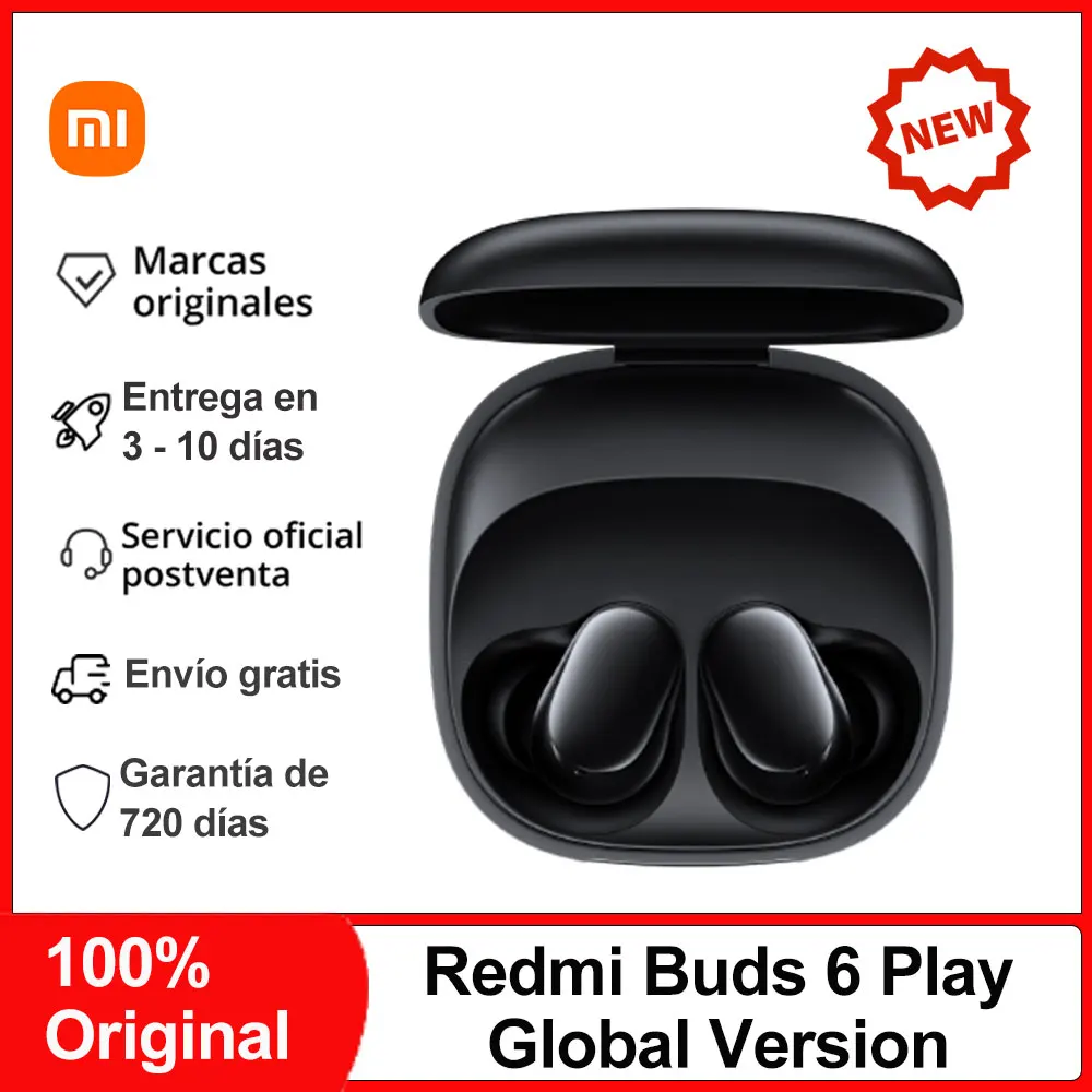 New Xiaomi Redmi Buds 6 Play Wireless Bluetooth Earphone, AI Noise Reduction, BT5.4, Touch Control Wireless Earphone 5 EQ Modes