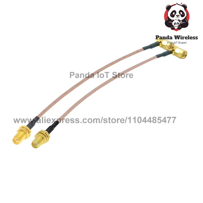 2PCS RG316 RF Coax Pigtail SMA Cable SMA Male Right Angle to SMA Female WIFI Antenna Extension Jumper Cable