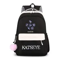 Mochila escolar de gran capacidad con estampado Katseye, mochila para ordenador portátil para estudiantes, mochila unisex para viajes al aire libre, mochilas de moda para adolescentes y niñas