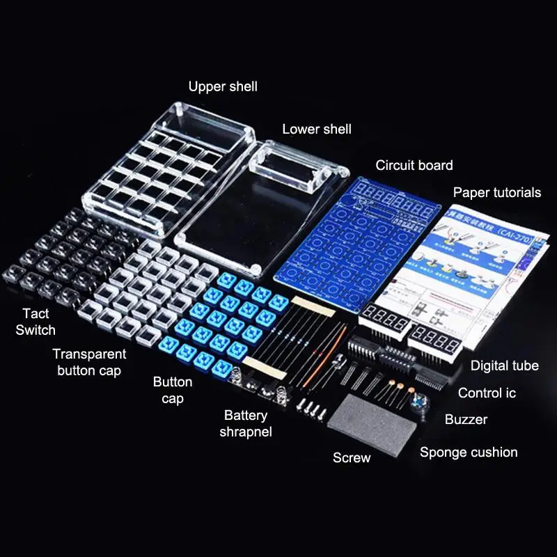

Calculator Making Kit Electronic DIY Parts Welding Practice Homemade LED Digital Tube Calculator
