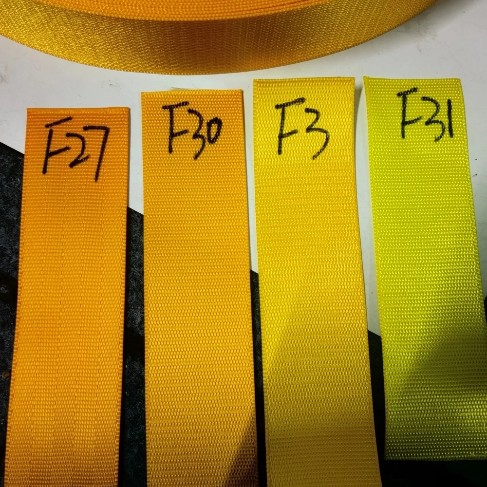JOORMOM 3-30M Apricot Yellow（F30）EU Lock Edge Fishline Seat Belt Car Modification High Strength Polyester Seat Belt Webbing