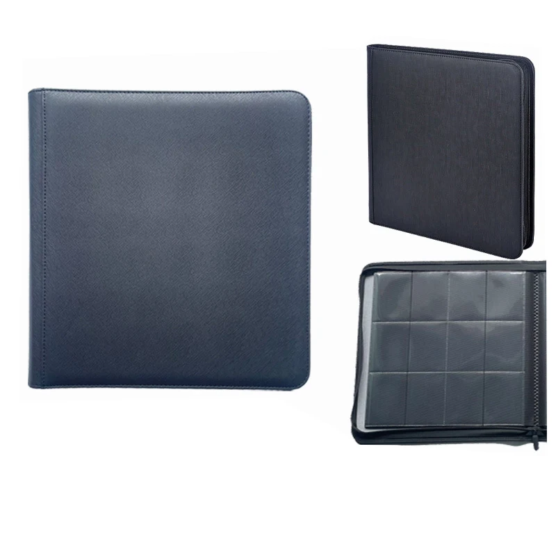 

12 Pocket Trendy Toploader Binder Holds 480 Toploaders Top Loader Album Side Load for Trading Cards in 3x4 Toploaders MTG/TCG