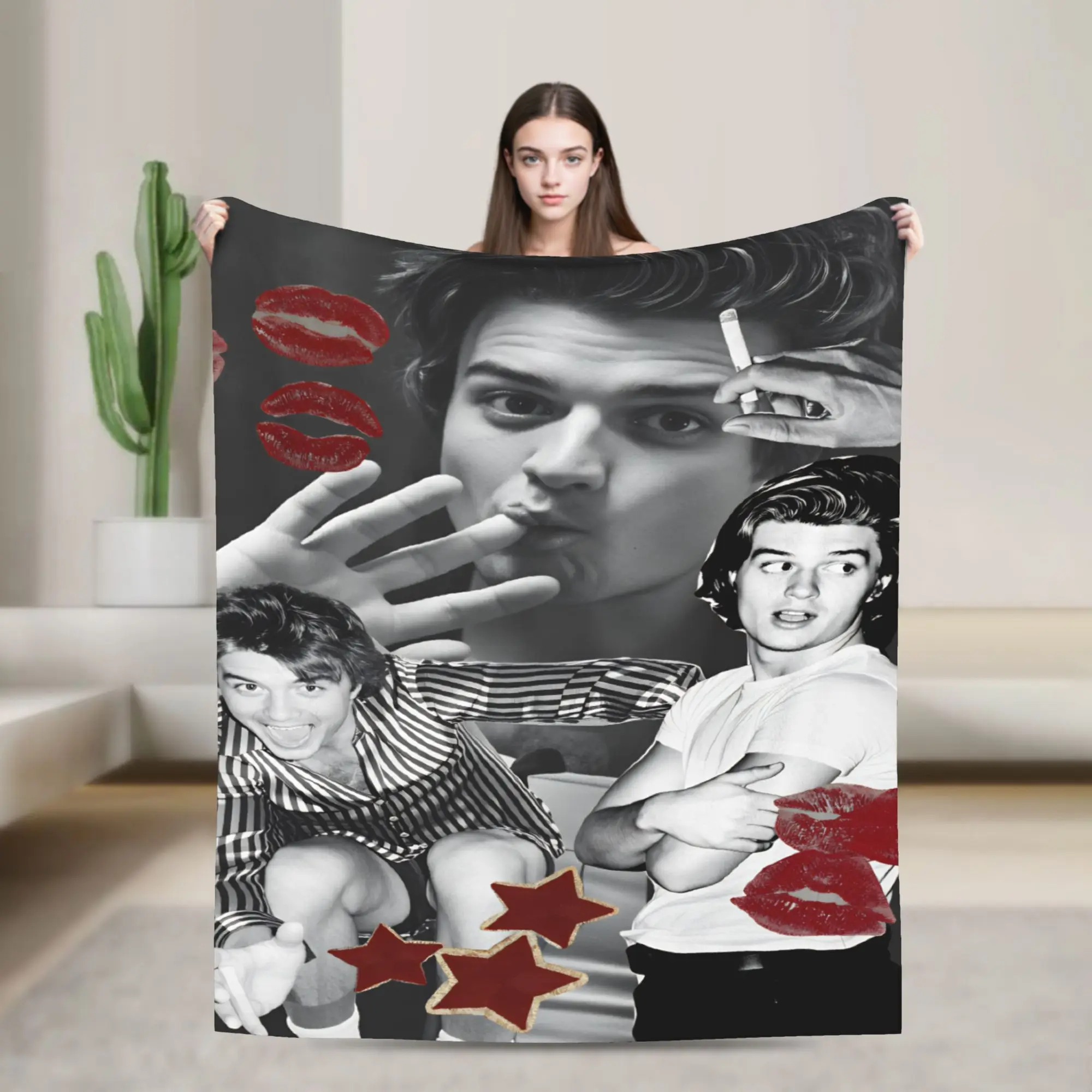 Manta de felpa Steve Harrington para niñas y niños, manta de franela para exteriores, colcha  calidad personalizada súper suave