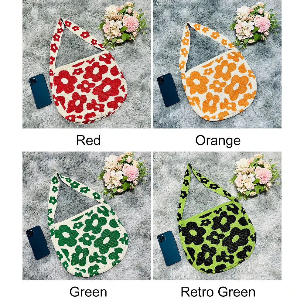 

Fashionable Flower Shoulder Bag Personalized Leisure Female Handbag Flower Simple Crossbody Bags Large Capacity for Women