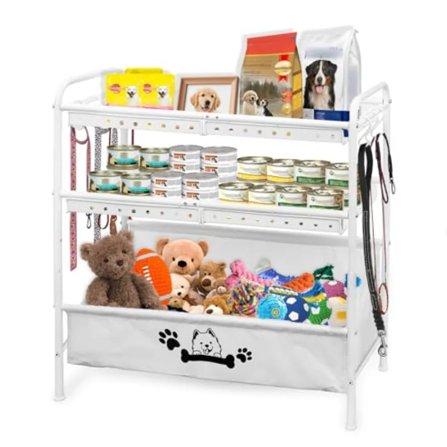 

Large Dog Toy Basket, Dog Toy Bin with Storage Organizer, Pet Toy Box for Living Room, Toy Holder Chest for Pet Dog Cat, Multif