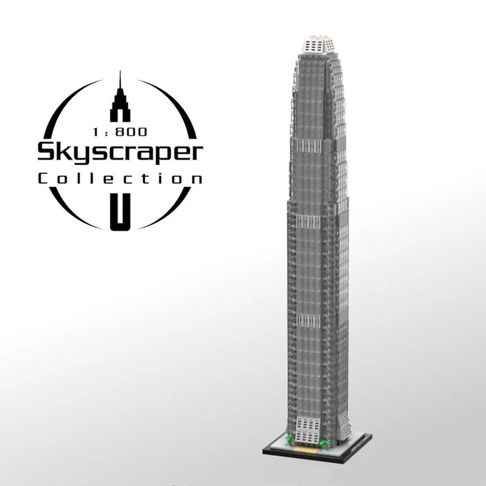 

MOC-153369 Two International Finance Centre 1:800 Scale Hong Kong by SPBrix 2037pcs building block set model