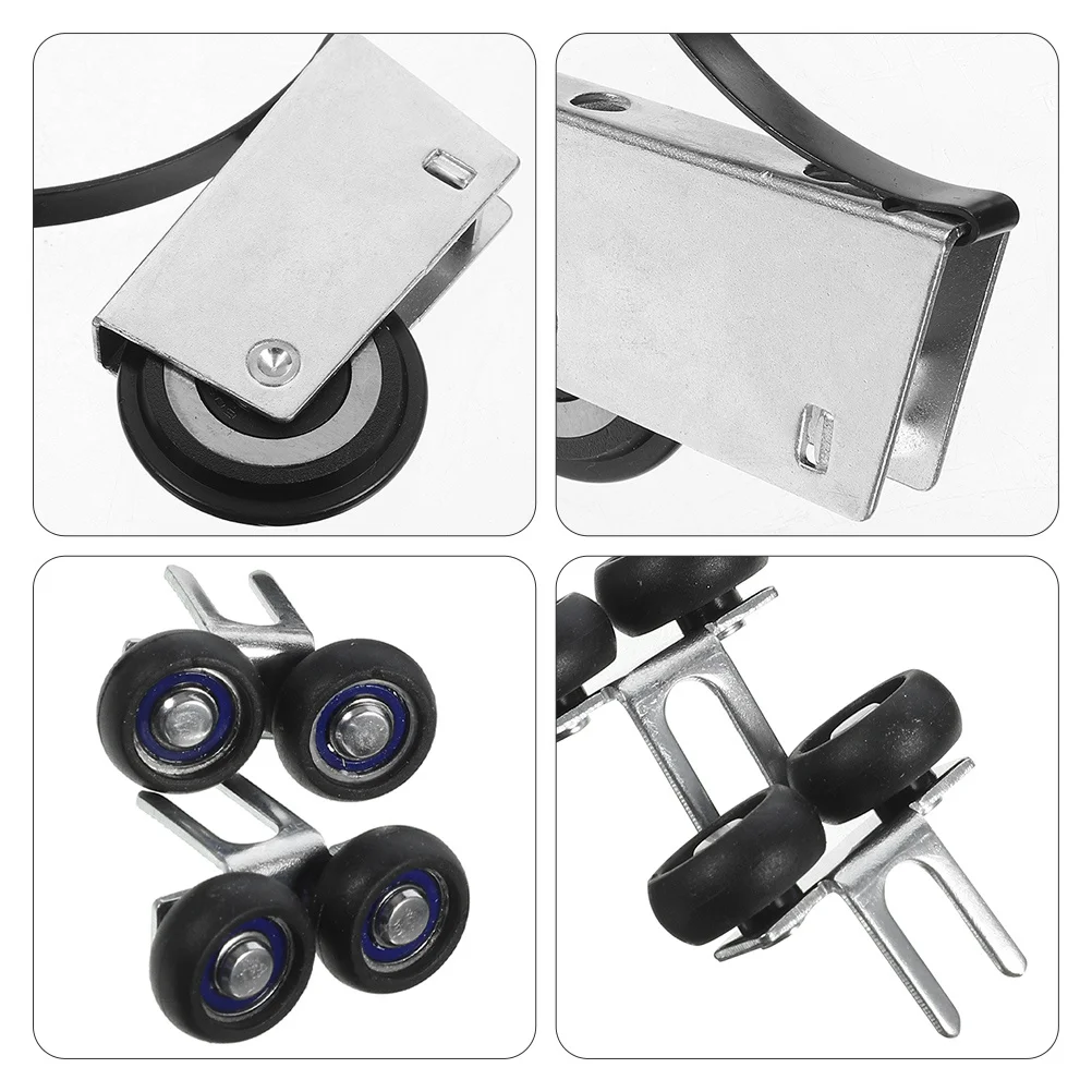 

2 Sets Sliding Door Pulley Roller Pulleys Fittings Parts Doors Furniture Rollers Heavy-duty Replacement