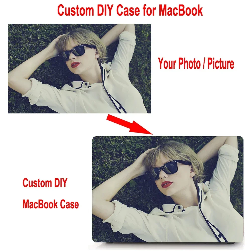 DIY Laptop Case for MacBook Air Pro Retina 14 12 13 15 16 15.4 13.3 inch Custom Photo Cover Air A2141 A1932 A1286 Shell Funda