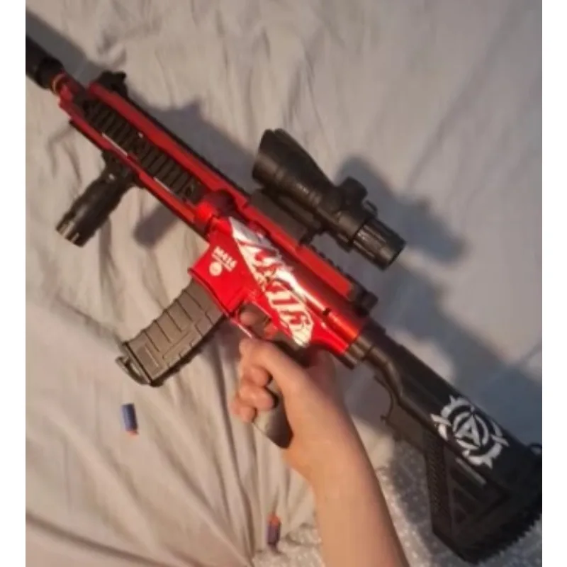 Dumped M416 Pistola a proiettile morbido Pistola giocattolo Può essere fiorito Caricato manualmente Fucile d'assalto Pistola mitragliatrice Modello Regalo di compleanno di Natale 2025