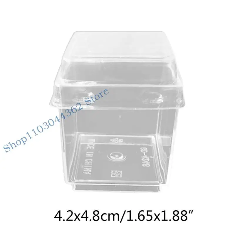 A3PA 10pcs tasses desserts jetables avec couvercle en plastique transparent tasse mousse pour le