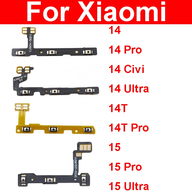 

Up/down Power Voulme Side Button Flex Cable For Xiaomi 14 14 Civi 14T 15 Pro Ultra Power Switch Key Flex Ribbon Repair Parts