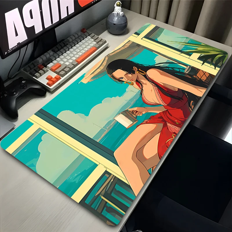 Mouse Pad Rubber Edge locking mousepads Game play mats notebook computer Pad table mat PC carpet O-ONE PIECES Hancock Mousepad