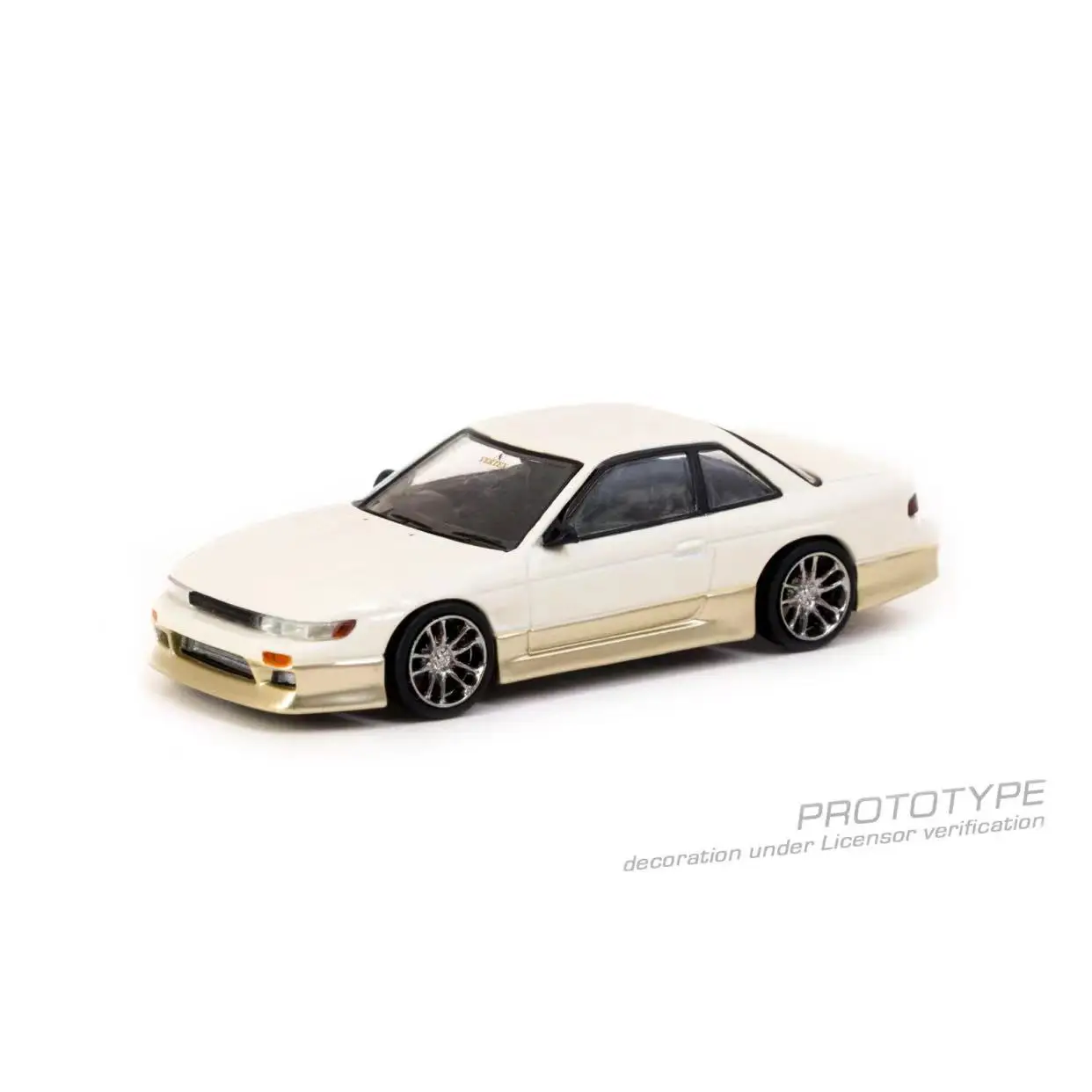 

Tarmac работает 1:64 Игрушечная модель автомобиля VERTEX Silvia S13, легкосплавный автомобиль, белое золото