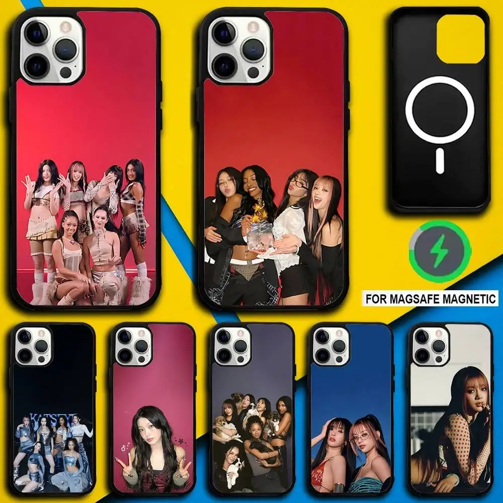 

Hot Music K-KATSEYE Phone Case For iPhone 16,15,14,13,12,11,Pro,Max,Plus,Mini,SE4,E Magnetic Magsafe Wireless Charging