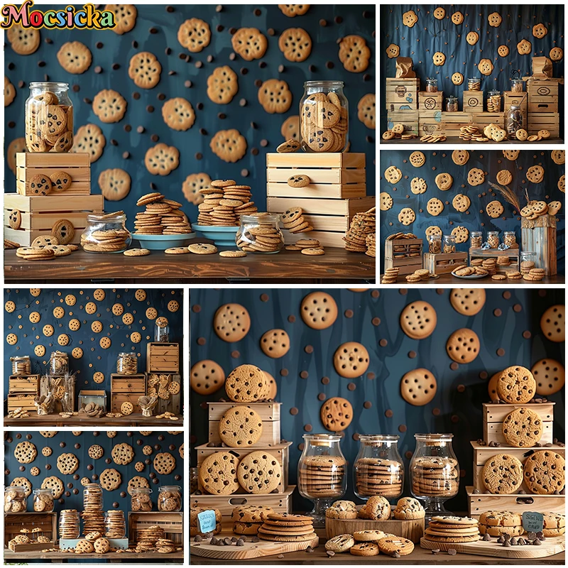 Mocsicka Photography Background Kitchen Handmade Cookies Dessert Decor Birthday Cake Smash Kids Portrait Photo Backdrop Studio