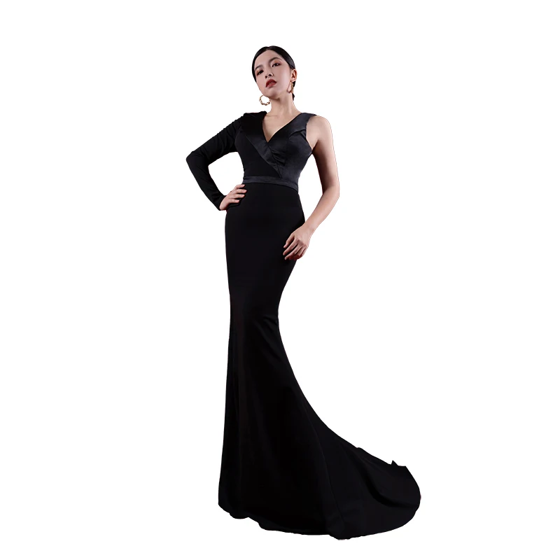 Baisha Evening Dress New 2024 One Shoulder Backless Skirt For Birthday Banquet Graduation Slimming فساتين طويلة Y9