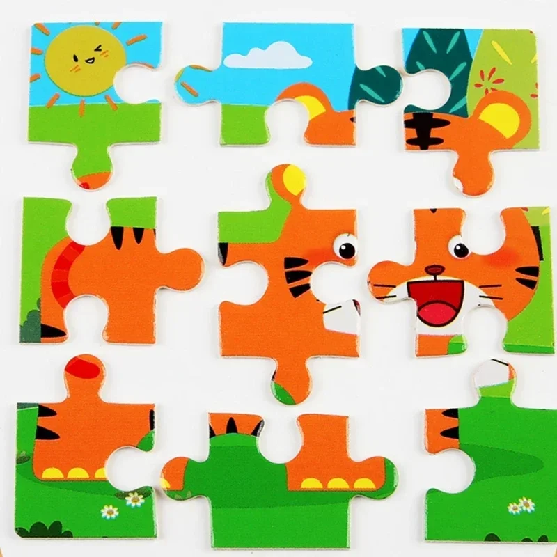 Educazione prescolare Puzzle educativo giocattolo adorabile cartone animato animale Puzzle bambini per bambini dell'asilo bambino