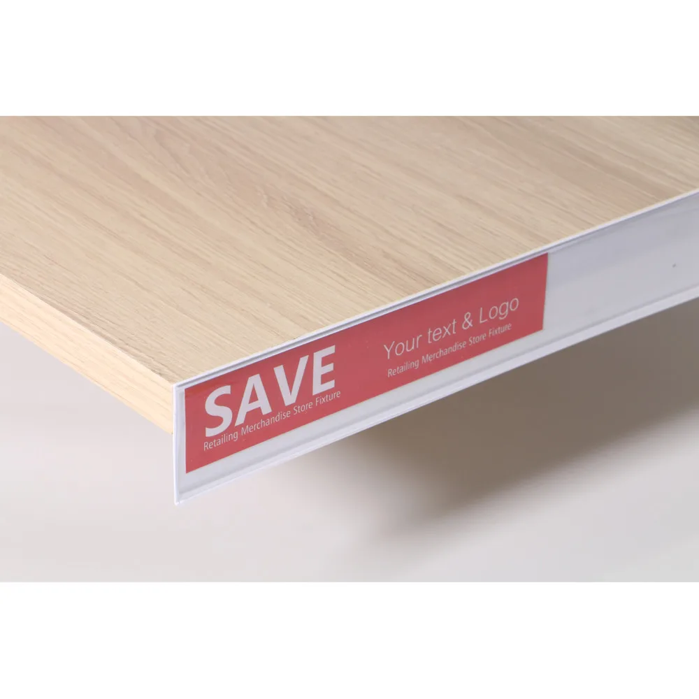 Merchandise Name Card Holder Clip Strip Paper Holder Shelf Talker Signs Clip Strip Display Rack Data Strip Label Holder Adhesive