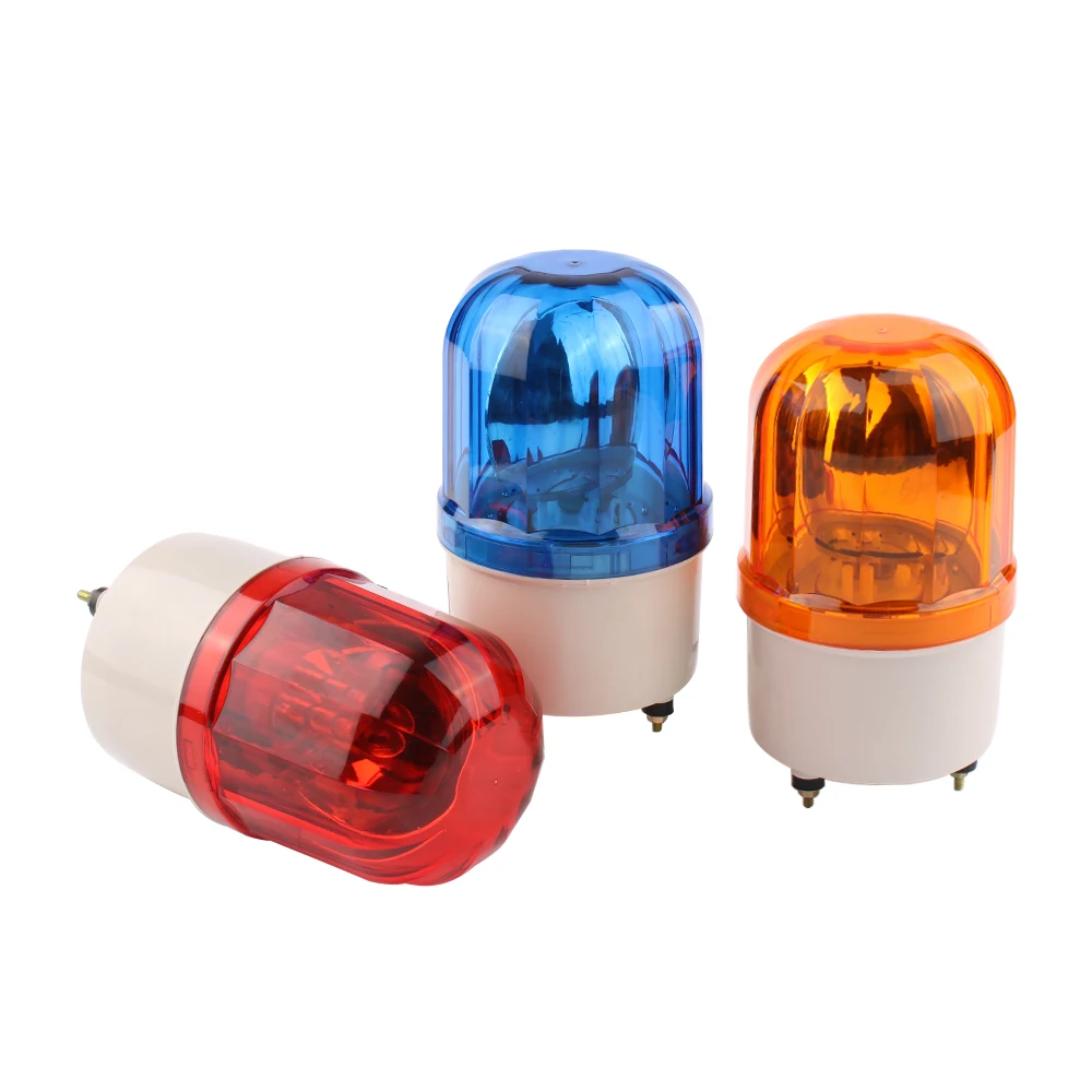 DC12V 24V AC220V 110V Tungsten Lamp Red Green Blue Yellow Signal Warning Alarm Light no sound/with sound LTE-1101 Rotating Light