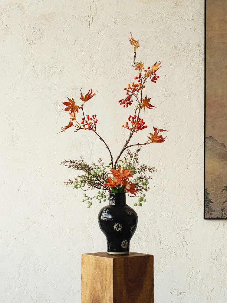 

Новая керамическая ваза в китайском стиле: Дзен-эстетика, декоративные изделия эпохи династии Сун для отелей и домашнего декора. Одобрено.