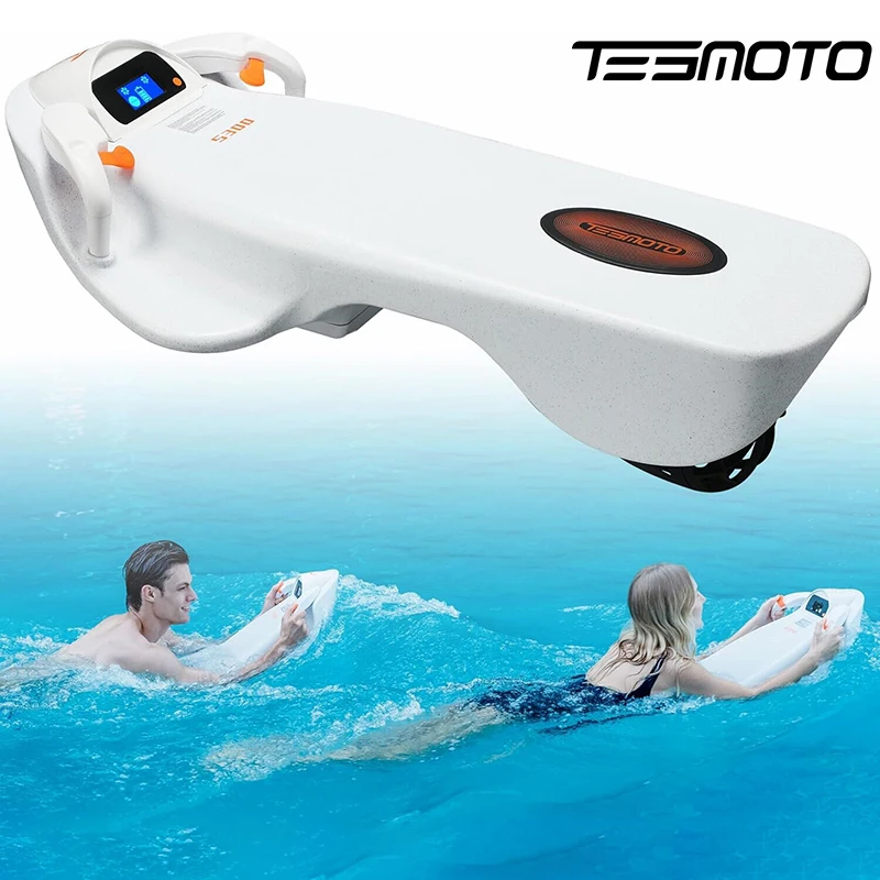 TESMOTO Electric Surfboard 40-80 Minutes Playtime Water Sports Bodyboard Electric Kickboard for Women/Men Swimming Pool