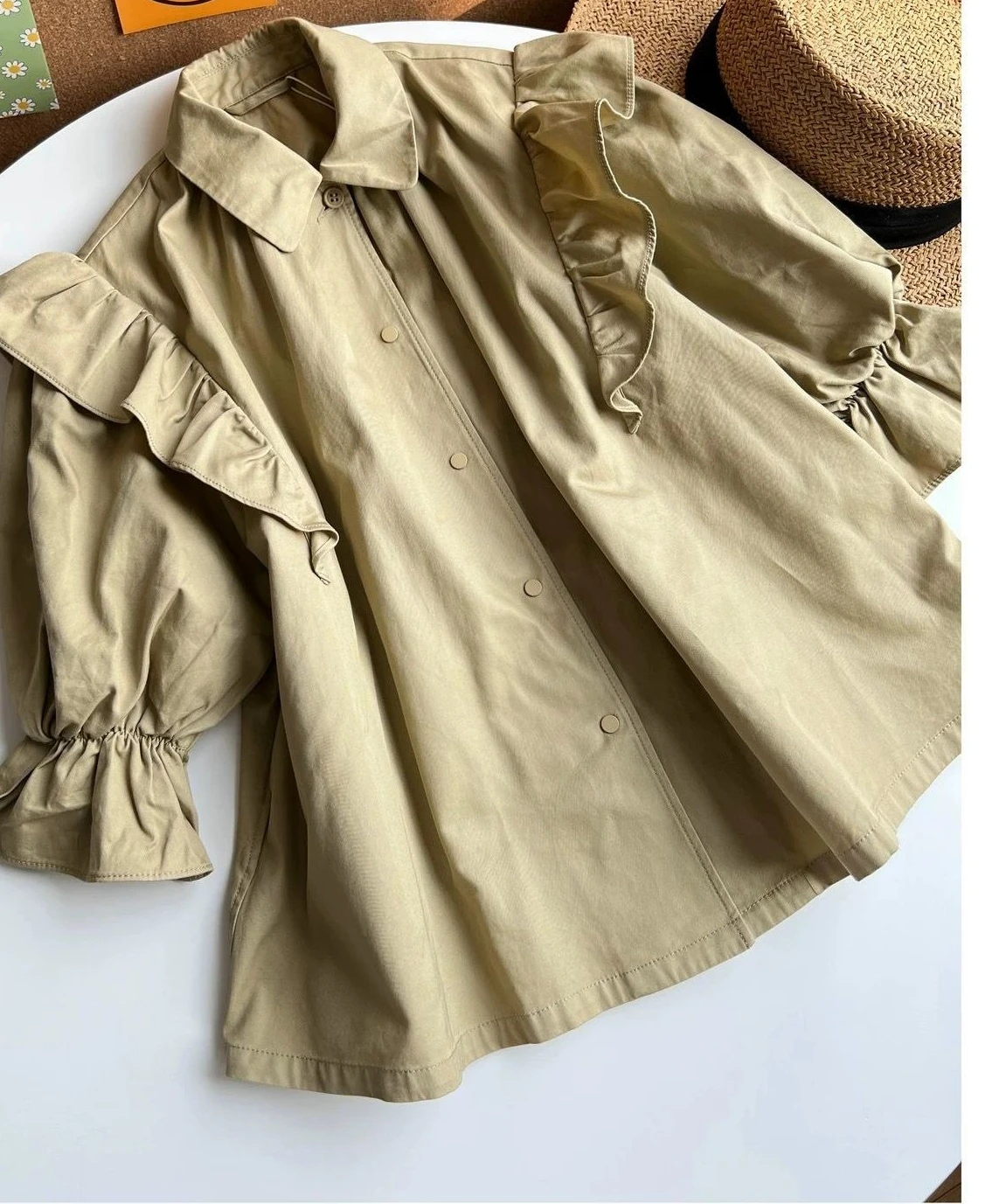 Girls Jacket Spring Fall 2026 Top New Hooded Spring Fall Baby Trench Coat Stylish Kids Mid Length