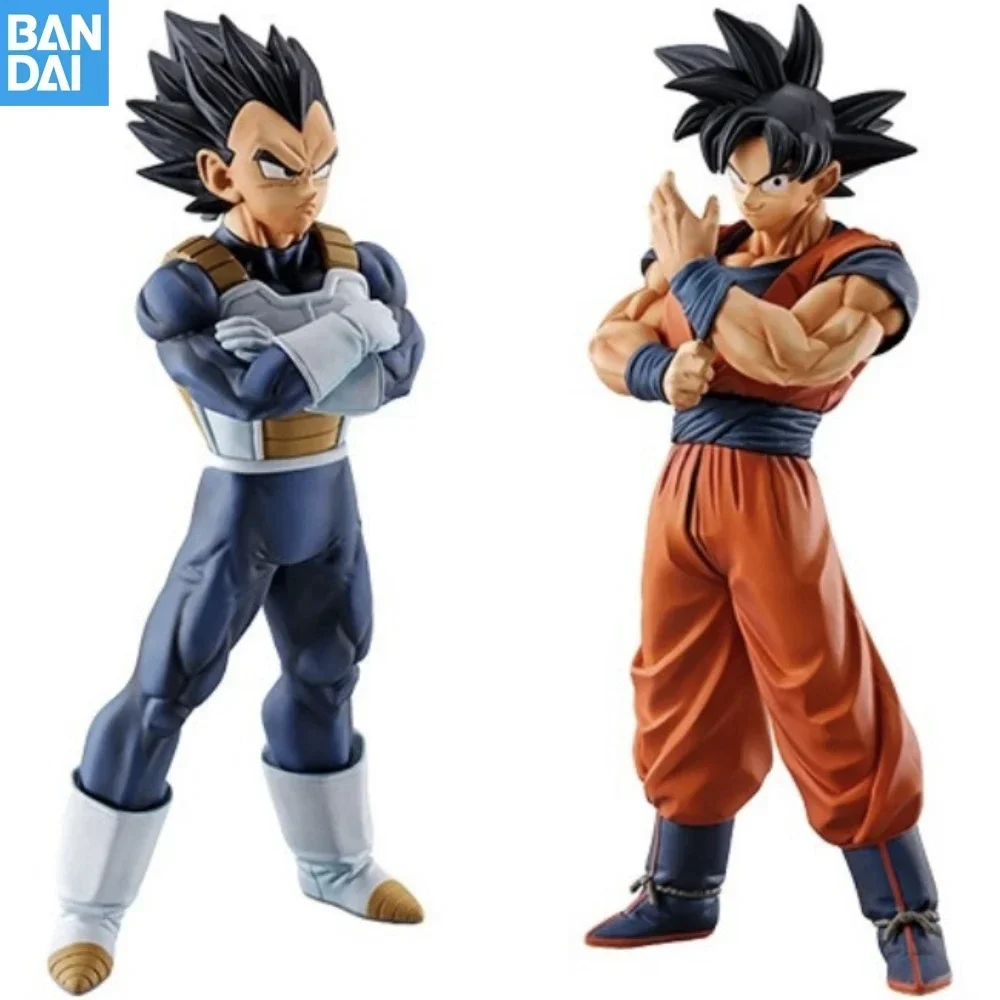 Bandai Original Dragon Ball Z Anime Figure Strong Chains Vegeta & Goku Master Roshi Action Pvc Model Toys for Kids Birthday Gift