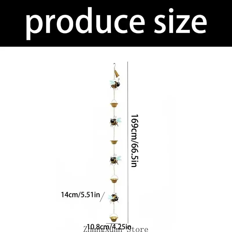 Hängende Regenkette für den Außenbereich für die Freien Exquisite Bienen-Regenkette 3XUF – Detail 6