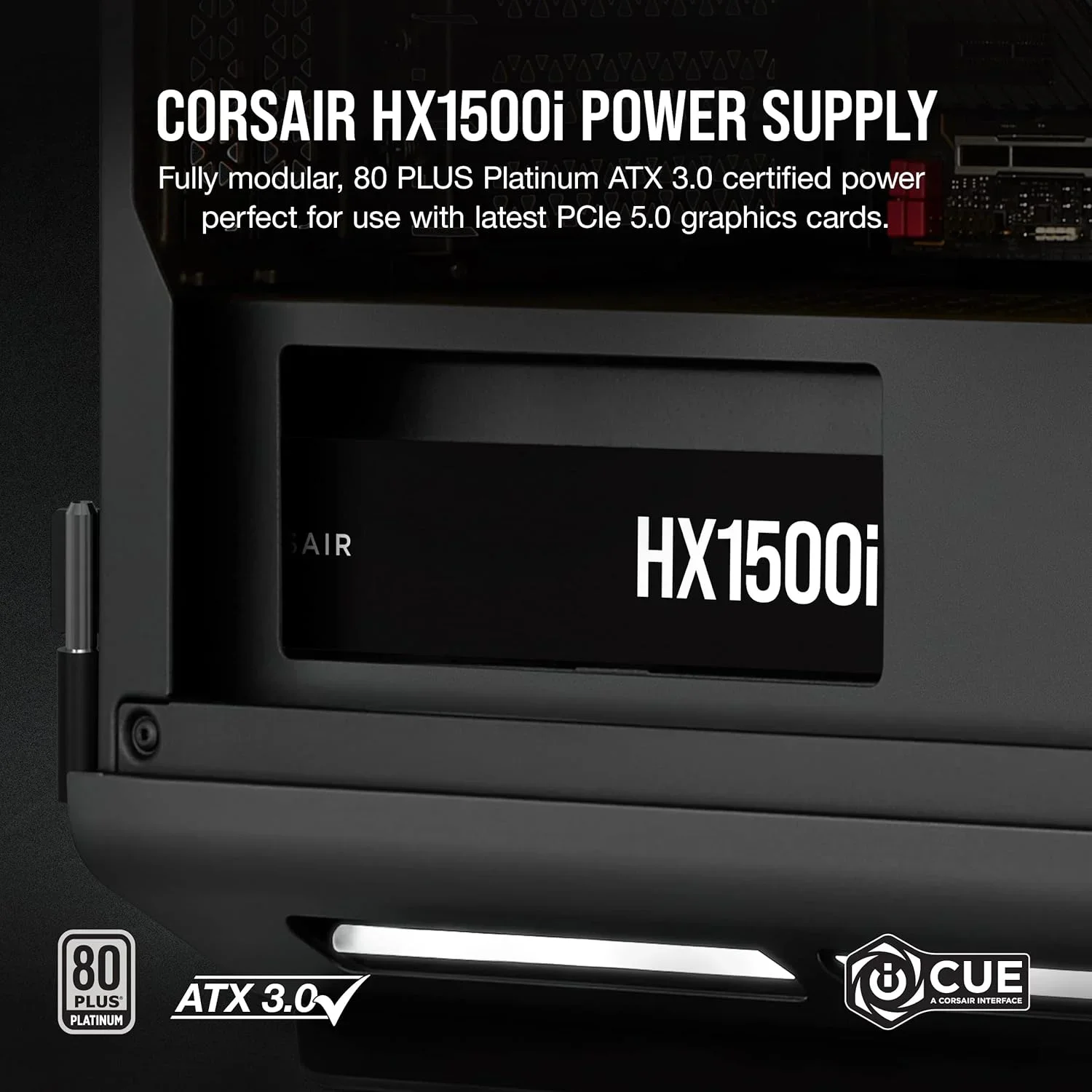 

Новый блок питания Cor Sair HX1500i, полностью модульный, с ультранизким уровнем шума, ATX, совместимый с ATX 3.0 и PCIe 5.0, с подшипниками на жидкой основе.