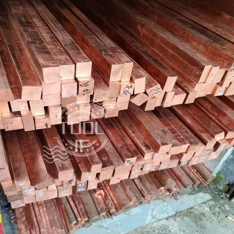 

500mm Length High Quality T2 Red Copper Flat Bar Strip - 99.95% Pure Copper Plate CNC DIY Material Thickness 3-12mm