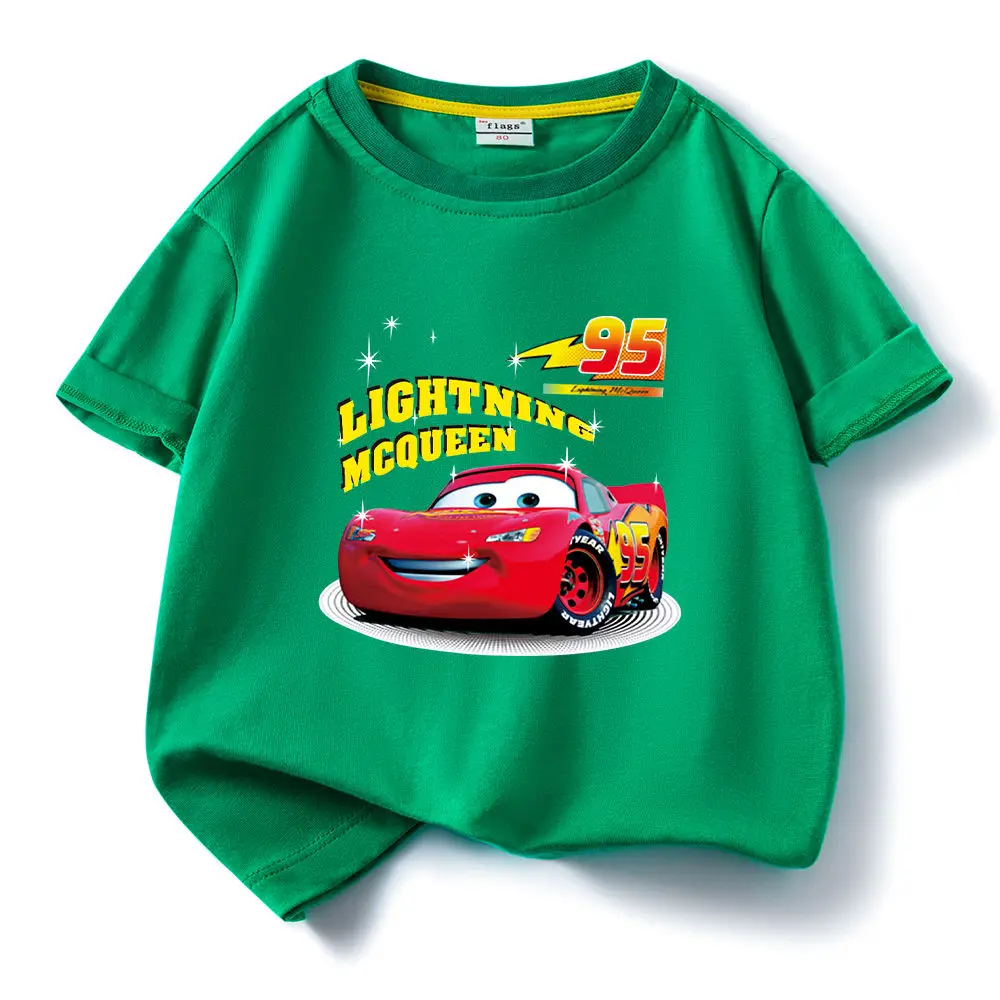 

Minho joint Cars McQueen cartoon children's T-shirt crewneck short-sleeved T-shirt pure cotton summer boys baby top