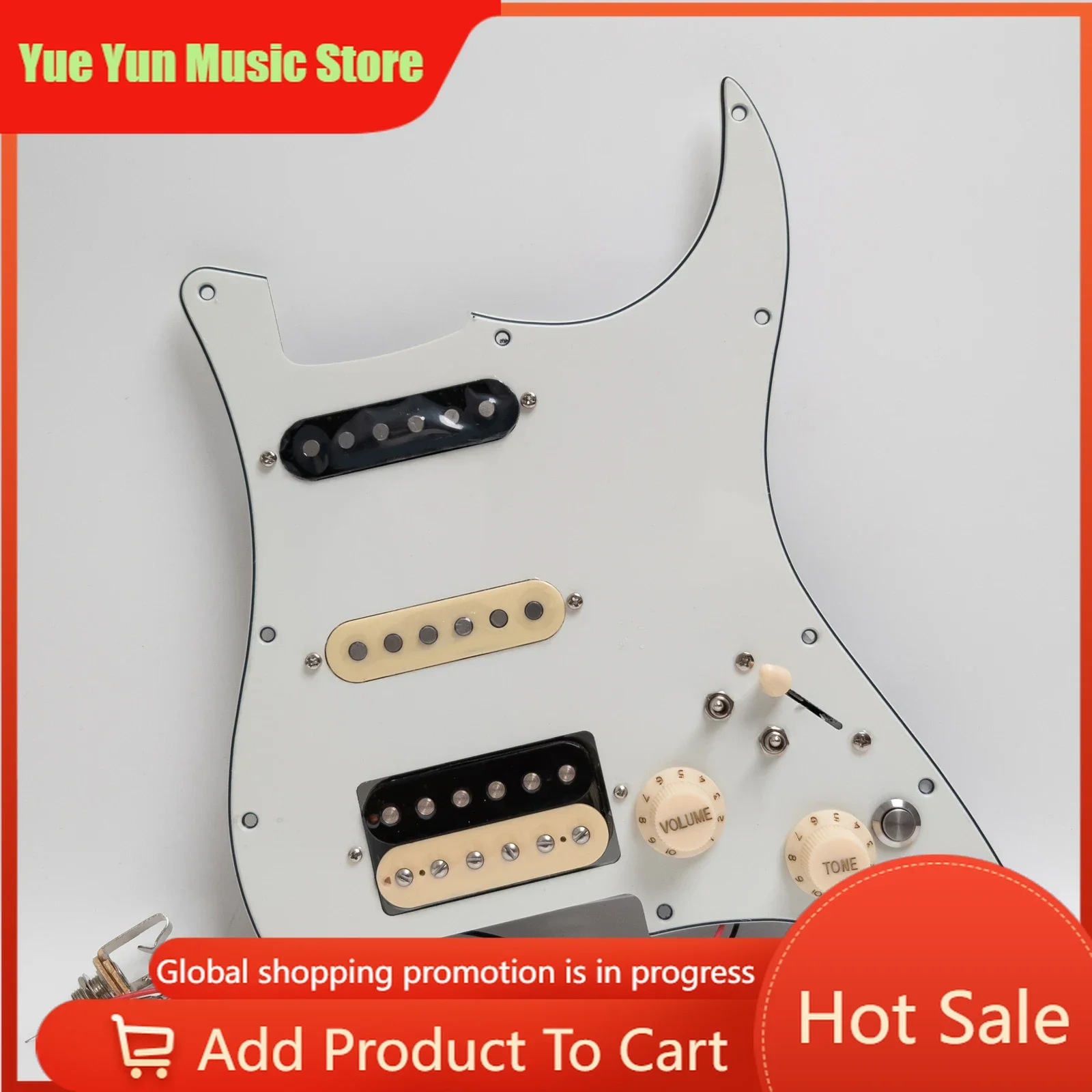 Guitar Prewired Loaded Pickguard Set with Kill Switch, SSH Alnico 5 Humbucker Pickups Set, Coil Splitting, Multi-Switch for ST